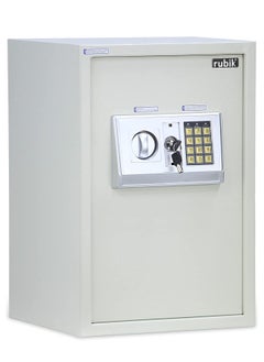 اشتري Safe Box Large with Digital Combination Lock and keys, Fire Resistant Safety Locker for Home Office (50x35x30cm) Off White في الامارات