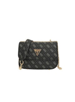 Buy GUESS shoulder bag, fashionable and versatile, printed retro small square bag, simple chain crossbody bag black in UAE