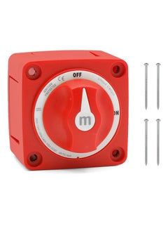 Buy Battery Switch 12-48V Power Cut Master Switch Master Battery Disconnect Switch for Car Vehicle RV and Marine Boat (On/Off) (Red) in Saudi Arabia