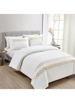 Buy 3-Piece Chris Duvet Cover Set, Ivory - 200TC, 230x220 cm in UAE