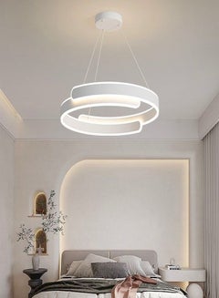 Buy Modern LED Acrylic Pendant Light Luster LED Rings Chandeliers Dining Table Suspension Luminaire Metal Living Room Bedroom Office Hanging Lamp Décor in UAE