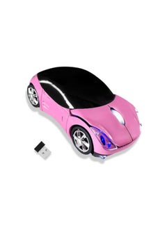 Buy Sport Car Shape Mouse 2.4GHz Wireless Optical Gaming Mice 3 Buttons DPI 1600 Mouse for PC Laptop Computer (pink ) in Saudi Arabia