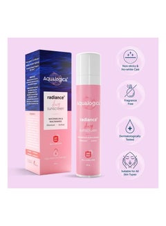 Buy Aqualogica Radiance+ Dewy Sunscreen Cream With Watermelon & Niacinamide | Spf 50+ |Pa+++ | Protects From Uva,  Uvb | For Complete Sun Protection | 50 G in UAE