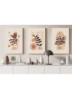 Buy home gallery Set of three hand drawn flat design boho Printed Canvas wall art in Egypt