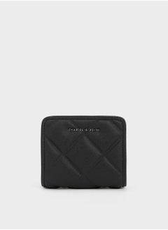 Buy CHARLES & KEITH Anwen Quilted Zip-Around Wallet - Black in UAE