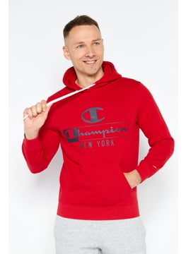 Buy Men Sportswear Fit Long Sleeves Running Sweatshirt, Red in UAE