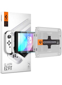 Buy GLAStR EZ FIT [2 Pack] for Nintendo Switch (OLED model) Screen Protector Premium Tempered Glass in UAE