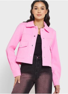 Buy Straight Fit Cropped Jacket in UAE