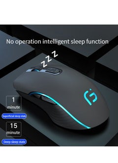 Buy M Miaoyan Rechargeable (Black) Wireless Mouse Suitable for Laptops and Desktop Computers Silent Design for Silent Office in Saudi Arabia