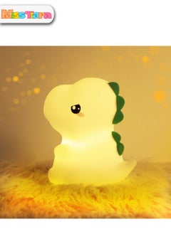 اشتري Silicone Dinosaurs Night Light for Baby Bedroom Lamp Room Decor for Baby Boys and Girls USB Rechargeable Battery Dinosaurs Gifts for Kids في الامارات