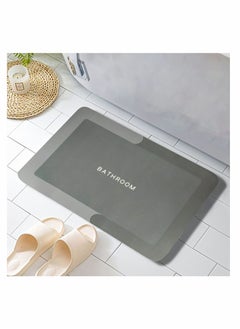 Buy Bath Mat 40 x 60 cm Non-Slip Bathroom Mat Super Absorbent Water, Easy to Clean and Dry Bathroom Mats, Comfortable Shower Rug, Sticks to the Floor (Rectangle) in UAE