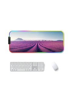 اشتري 300x350x3mm F-01 Rubber Thermal Transfer RGB Luminous Non-Slip Mouse Pad(Lavender) في السعودية