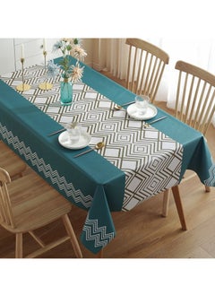 Buy Rectangle Geometry Pattern Oil Proof Spill Proof Table Cloth,Table Cover Protector For Kitchen Picnic Outdoor Indoor,140x200cm in UAE