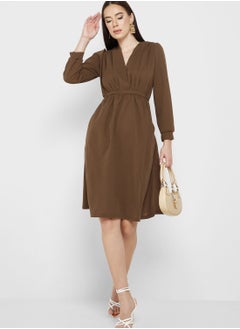 Buy Ruched Detail A-Line Dress in Saudi Arabia