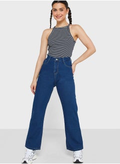 Buy High Waist Wide Fit Jeans in UAE