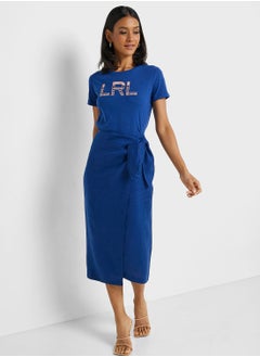 Buy Front Knot Midi Skirt in UAE