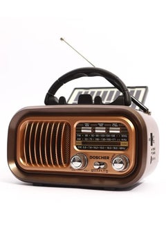 Buy Small Retro Vintage Radio with Bluetooth,Portable Transistor Radio AM FM SW with Best Sound,Excellent Reception,Support TF Card USB MP3 Player,USB or Solar Charging in Saudi Arabia