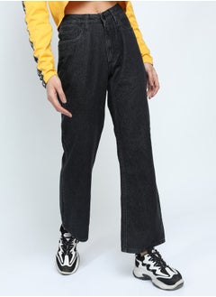 اشتري Solid Flared Jeans with Pockets في السعودية