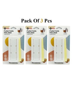 Buy Pack Of 3 Pcs Multifunctional Self Adhesive Power Strip Fixator Wall Mount Function Holder Fixer in UAE