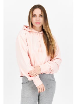 Buy Women Sportswear Fit Brand Logo Training Hoodies, Pink in Saudi Arabia