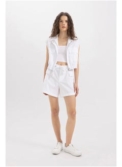 Buy Woman Paperbag Woven Shorts in Egypt