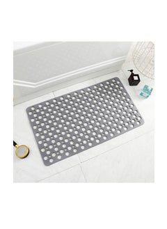 Buy Non Slip Bath Mat Anti Mould Shower Mats TPE Bathroom Bathtub Mat Floor Shower Mats Anti Slip Antibacterial with Suction Cups & Drainage hole Perfect for Everyone Safety Grey 16.9" x 29.5"/43 x 75cm in UAE