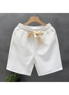 اشتري 2023 Summer Mens White Patterned Casual Shorts Fashion White في السعودية