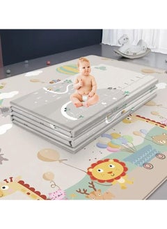 Buy Foldable Baby Play Mat Extra Large Waterproof Activity Playmats for Babies,Toddlers, Infants, Play & Tummy Time Foam Baby Mat for Floor with Travel Bag(200 * 180 * 1cm/79 * 71 * 0.4inch)(A) in Saudi Arabia