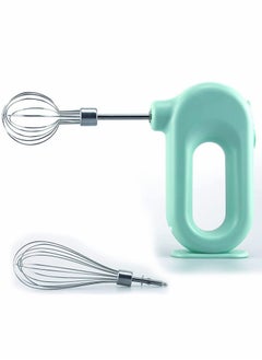 Buy Compact Cordless Electric Mixer USB Rechargeable Egg Beater with 2 Detachable Whisks and 4 Speed Settings in Saudi Arabia