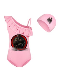 Buy Black Myth Goku Girls' One Piece Swimsuit And Cap Set in UAE