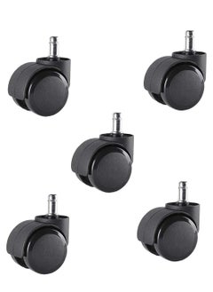 اشتري 5-Piece Office Chair Swivel Caster Wheel Black في السعودية