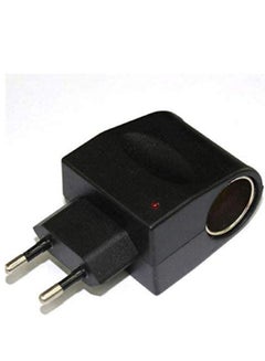 Buy 12V DC EU Plug Auto Car Power Adapter Converter Household Car Cigarette Lighter Socket Power 500mA in UAE