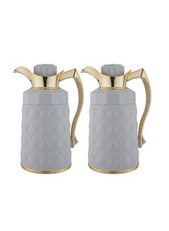 Buy Hazall Coffee And Tea Vacuum Flask 1 Liter Light Grey in Saudi Arabia