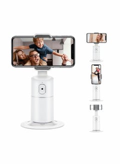 Buy Auto Tracking Tripod, Face Tracking Phone Holder 360 Tripod Phone Camera Mount, Selfie Stick No App, Battery Operated Smart Holder for Live Vlog Shooting White in UAE