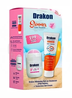 اشتري drakon roll on pink bubble +dry touch gel 60g في مصر