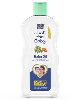 Buy Baby Oil for Moisturize and Soft Skin | Enriched with Almond Milk and Olive Oil | 100% Natural Moisturisers | Paraben and Color Free - 200ml in UAE