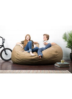 اشتري Ultra Large Family Size Bean Bag With Filling Beige 135 cm في الامارات