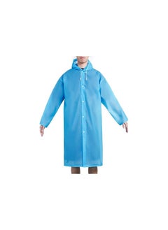 Buy Rain Ponchos for Adults Reusable, Raincoats for Women Men with Hoods and Sleeves (blue) in UAE