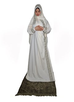 Buy Premium Prayer Mat Set With Prayer Dress Soft Cotton in Saudi Arabia