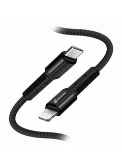 Buy iPhone Charger Cable USB C to Lightning Cable Fast Charging Braided Cord 18W Fast PD Charge for iPhone 14/14 Pro/14 Plus/14 Pro Max, iPad Pro, iPhone 8-13 All Series - Black in UAE