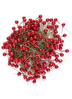 Buy 100 Pcs Red Berry/Cherry Fruit Hanging Ornaments For Christmas Decoration in Egypt