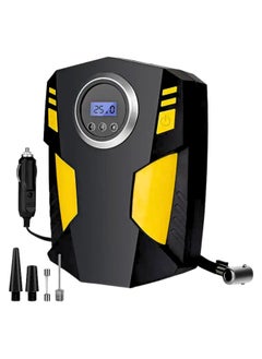 اشتري Clevisco Portable Air Compressor Electric with Tire Pressure Detector: 150PSI 12V Digital LCD LED Flash-Light for Car Bike Ball SUV 4x4 Offroad Motorcycle with Handheld Nozzle Valve Adapters في الامارات