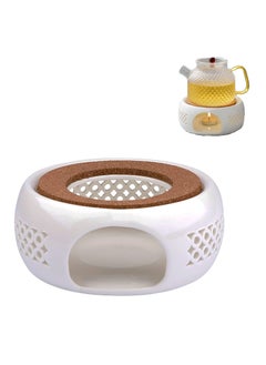 Buy Ceramic Teapot Heater with Cork Cushion Coffee Tea Warmer for Glass Teapot Stainless Steel Teapot in UAE