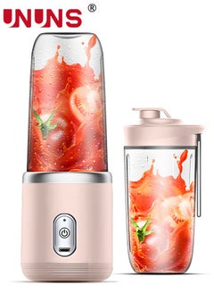 Buy Portable Electric Juicer Blender,Wireless Powerful Fruit Vegetable Juicer Blender With 2 Juice Cup,400ML Transparent Juice Cup,For Smoothies And Shakes in UAE