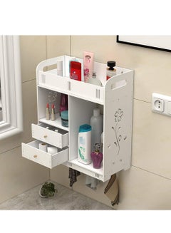 Buy Cosmetic Storage Box, Toiletries Storage Organizer, Bathroom Storage Organizer, Wall Mounted Drawer Type, Small Objects Storage Containers in UAE