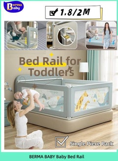 اشتري Bed Rail for Toddlers,Bed Guard Fence Baby Bedrail Guard,Adjustable Swing Down Bed Rail, Collapsible Safety Bed Barrier for Kids في السعودية