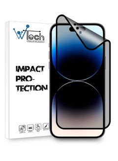 اشتري Privacy Matte Ceramic Screen Protector With Camera Holes For Apple iPhone 14 Pro Clear/Black في السعودية
