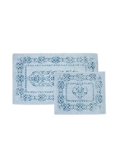 اشتري Karaca Home Azalea Aqua 2 Pcs Bath Mat في الامارات