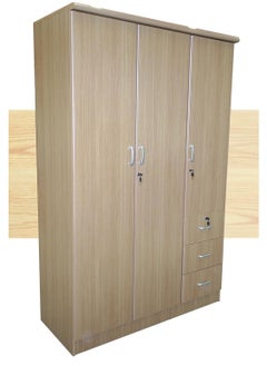 Buy SILA 3 Door Wooden Wardrobe, Cabinet,Cupboard Of Engineered Wood With 3 drawer Perfect Modern Stylish 633 OAK in UAE