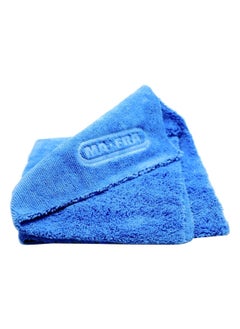 Buy 3-Piece Double Layer Super Absorbent Microfiber Cloth Blue 40 x 40cm in Saudi Arabia